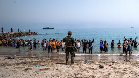 Tens of thousands of migrants cross into Spanish enclave Ceuta from Morocco - video
