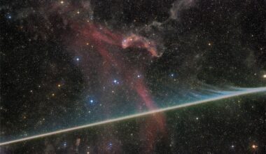 APOD: 2026 August 3 - Vaporizing Meteor Photobombs the Lacerta Nebula
