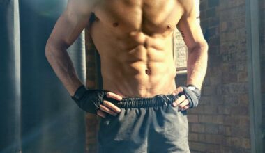 shirtless man in the gym
