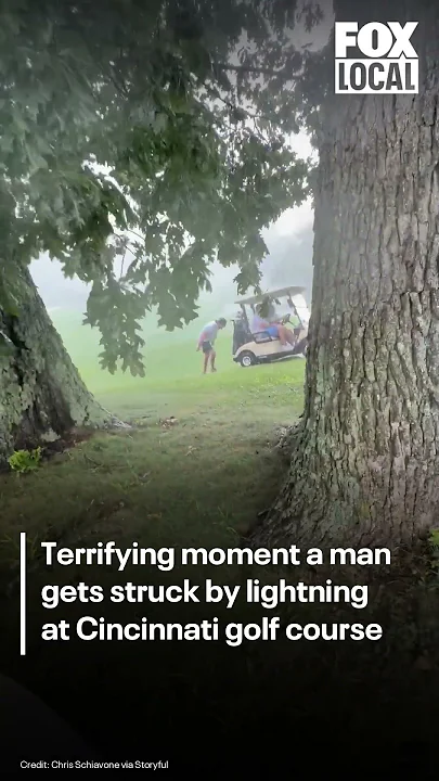 Golfer struck by lightning - YouTube