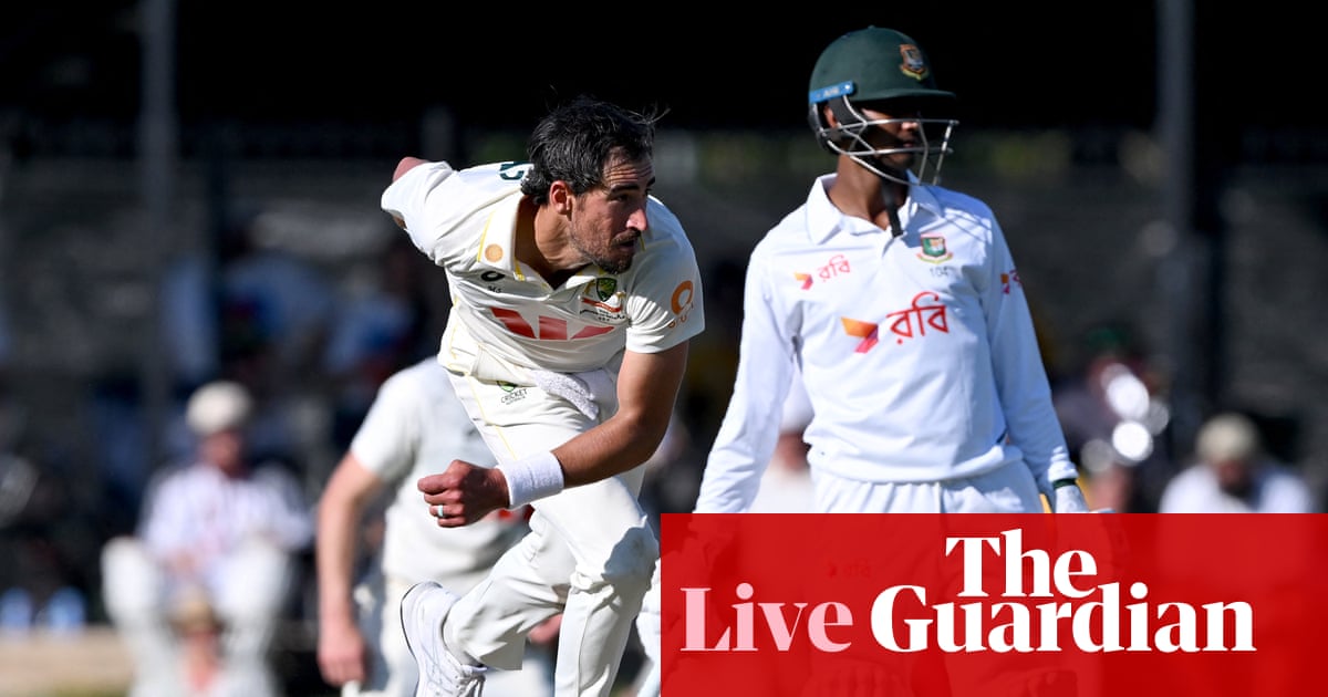 Australia v Bangladesh: first men’s Test, day two – as it happened | Australia cricket team
