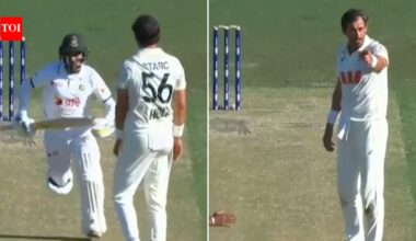 'You’re not in Bangladesh now': Mitchell Starc, Mehidy Hasan clash as visitors dominate Darwin Test