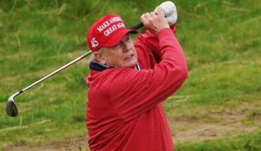 Trump times his Ireland trip to coincide with major golf tournament at his own club