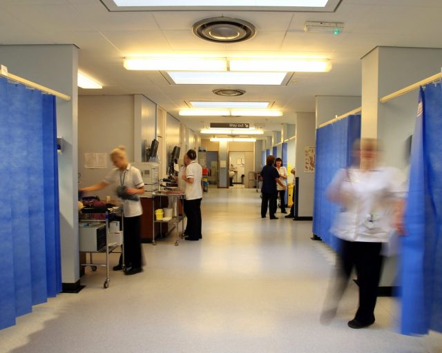 File photo dated 03/10/14 of a hospital ward. NHS staff have been called 