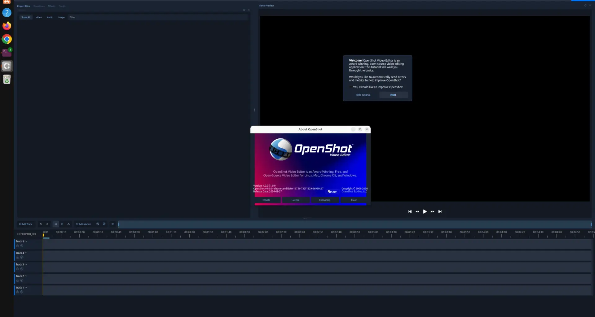 OpenShot 4.0 on Linux