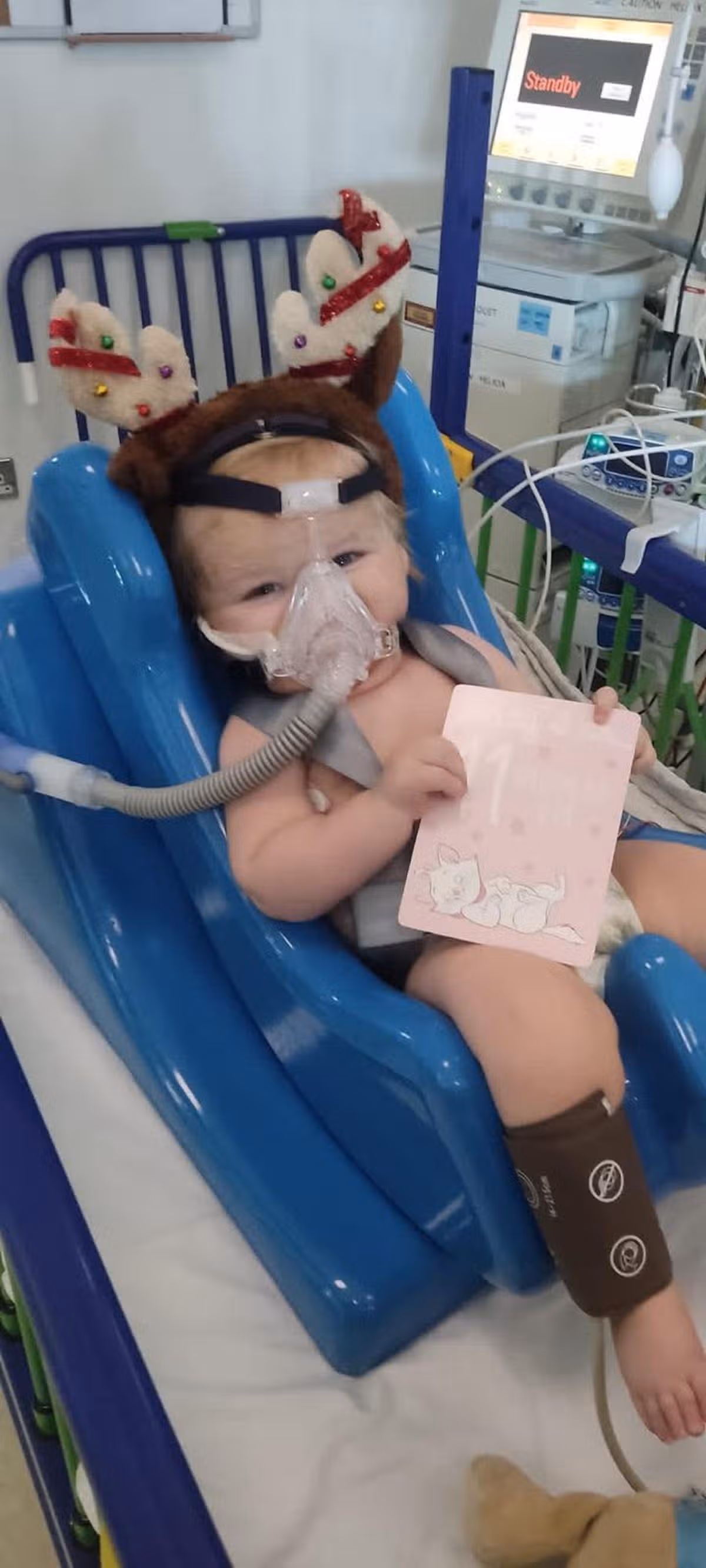 A baby in hospital
