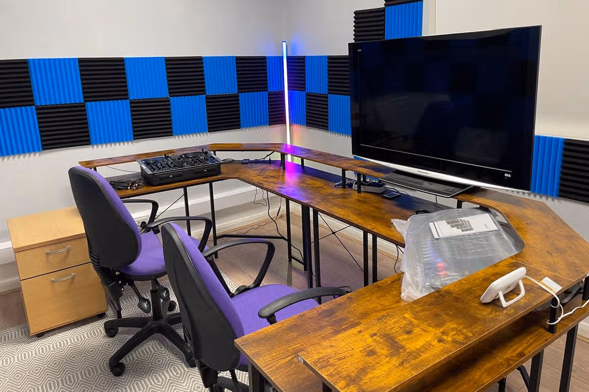 SoundWave Radio Plymouth's studio is being set up at Estover's Airport Business Park