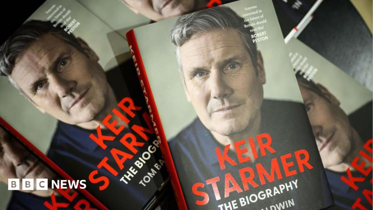 A pile of books entitled Keir Starmer, the biography