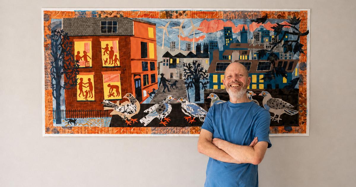 Mark Hearld reimagines Glasgow in new industrial collage