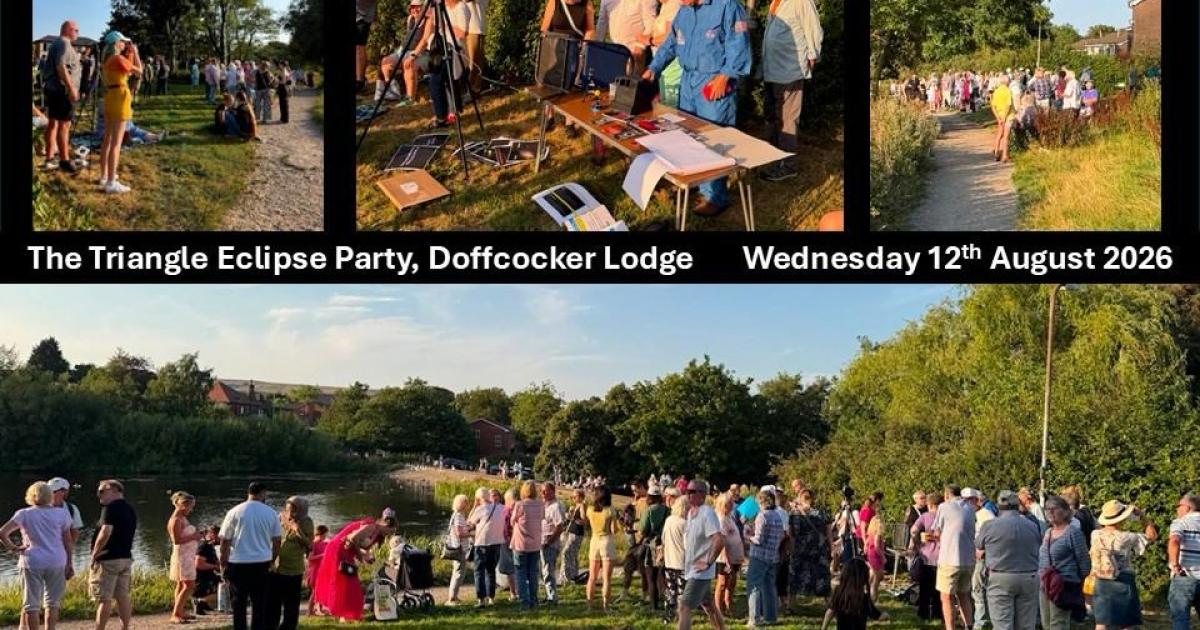 Hundreds gather at Doffcocker Lodge for solar eclipse