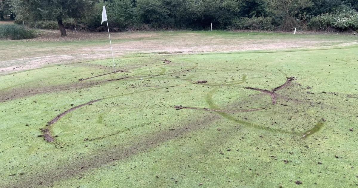 Vandals damage Poulton Park Golf Club fairways and greens