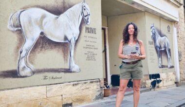 Mural of Samuel Smith's Brewery's shire horses wow Tadcaster