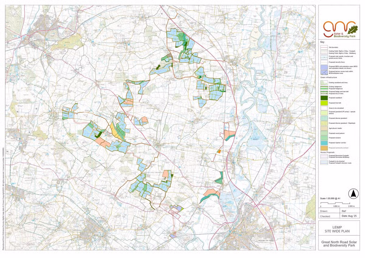 A map of the One Earth Solar Farm