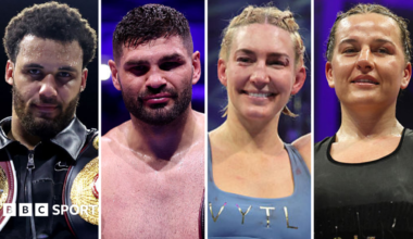 Moses Itauma, Filip Hrgovic, Mikaela Mayer and Chantelle Cameron