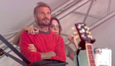 David and Victoria Beckham proudly watch son Cruz make Reading Festival debut - London Evening Standard