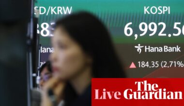 Asian technology shares ride high on AI optimism after Nvidia’s ‘stunning’ results – business live | Business