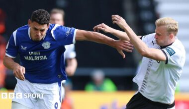 Derby County 2-2 Cardiff City: Rams fight back twice to earn draw in thriller with Bluebirds