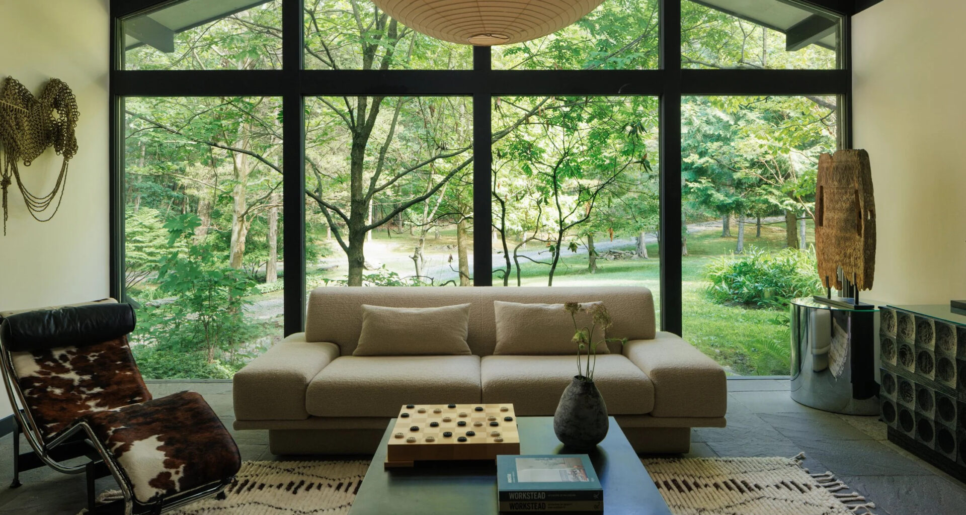 Ten acres of forest surround this Hudson Valley bungalow