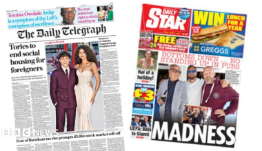 Three side by side photos from left a woman's legs wearing a skirt and flip flops, a man's legs wearing shorts and a woman wearing a white strappy top