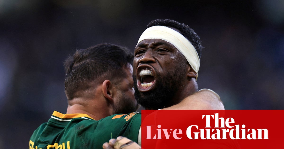 South Africa 33-26 New Zealand: rugby union second Test – as it happened. | Rugby union