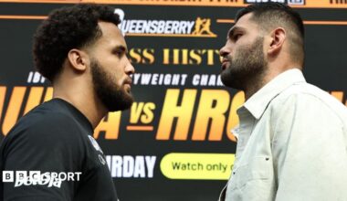 Filip Hrgovic slaps Moses Itauma at weigh-in
