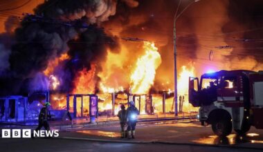 Kyiv market hit in wave of Russian strikes, as Moscow governor describes 'massive' drone attack