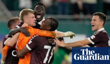 Ten-man Hearts stun Rapid Vienna in shootout to reach Conference League | Conference League