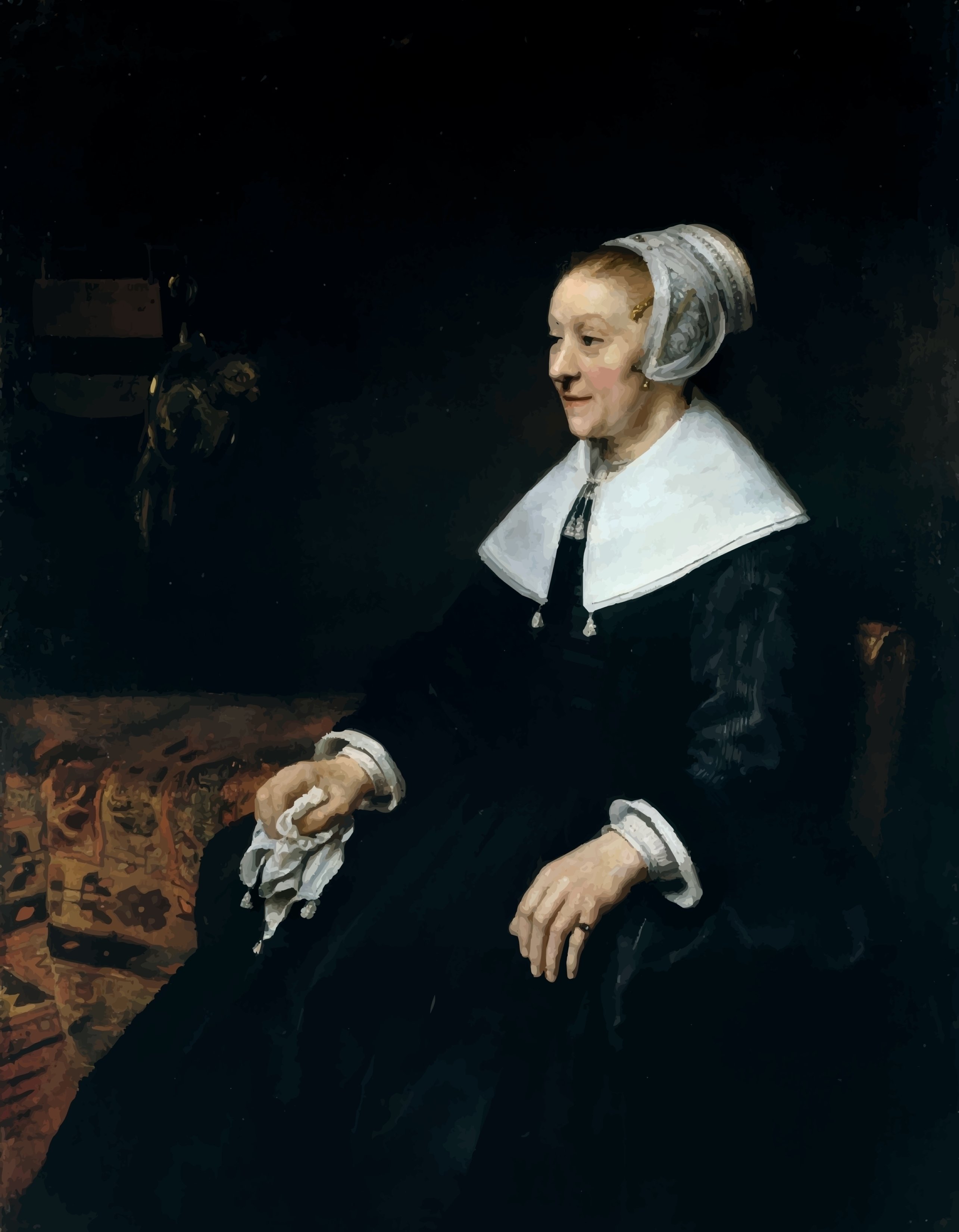 A vector illustration of Rembrandt's