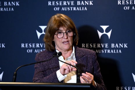 Michele Bullock speaks to media in Sydney after the RBA monetary policy board meeting