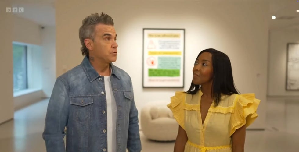 Robbie Williams and Angellica Bell, The One Show robbie williams and angellica bell, the one show