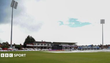 Northamptonshire's County Ground with the covers on