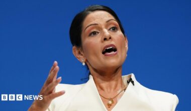 Shadow Secretary of State for Foreign, Commonwealth and Development Affairs, Priti Patel, attends a panel discussion with Tony Abbott, former Australian PM on day three of the Conservative party conference at Manchester Central Convention Complex on October 07, 2025