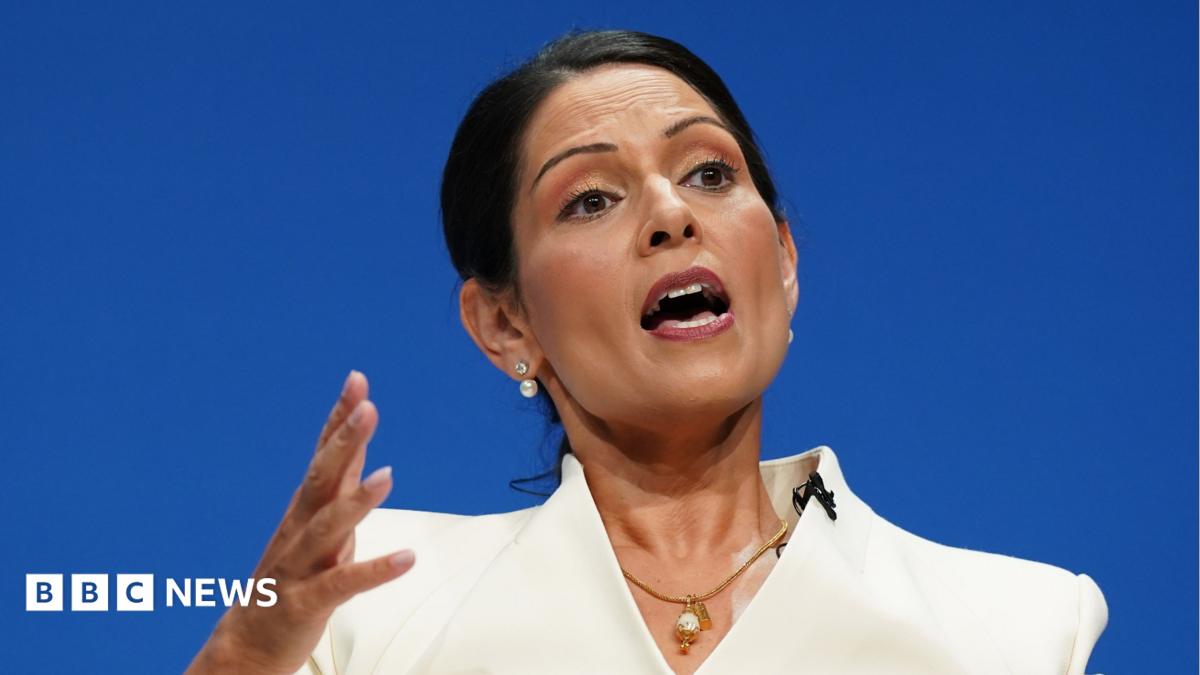 Shadow Secretary of State for Foreign, Commonwealth and Development Affairs, Priti Patel, attends a panel discussion with Tony Abbott, former Australian PM on day three of the Conservative party conference at Manchester Central Convention Complex on October 07, 2025