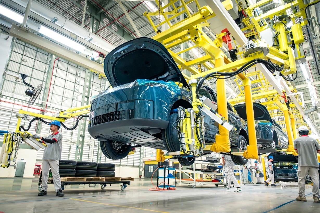 A battery EV factory in Rayong operated by Omoda & Jaecoo (Thailand). Analysts called for greater government support of the automotive sector.