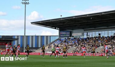 York Knights in action against St Helens in Super League