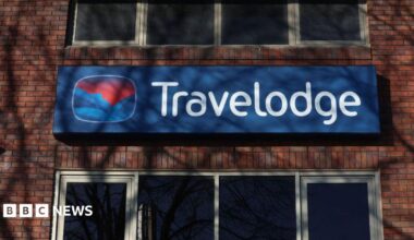 A Travelodge sign outside one of its hotels