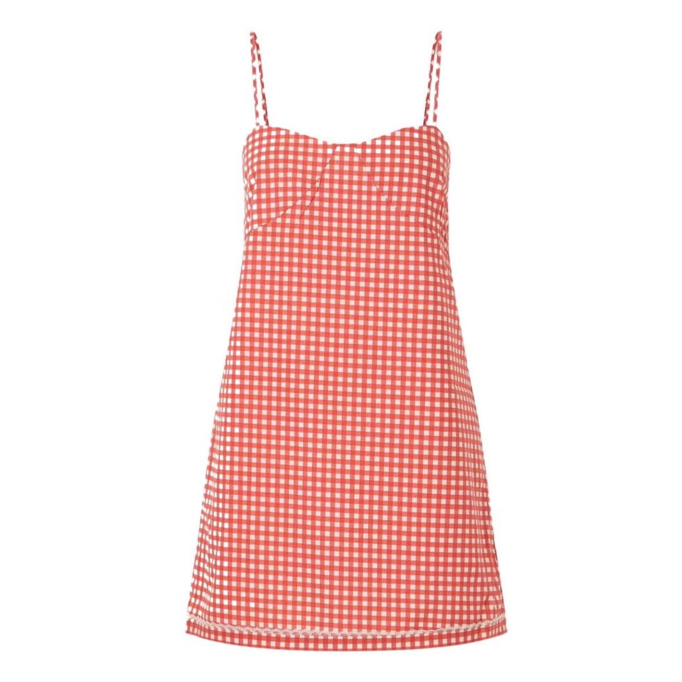 Lindie Gingham Cotton Mini Dress