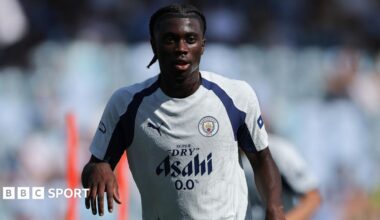 Jeremy Monga playing for Manchester City