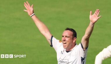 Kyle Abbott celebrates