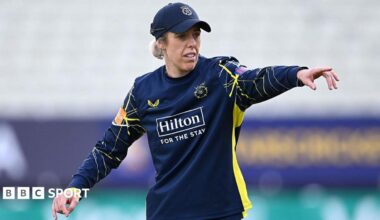 Georgia Adams in action for Hampshire