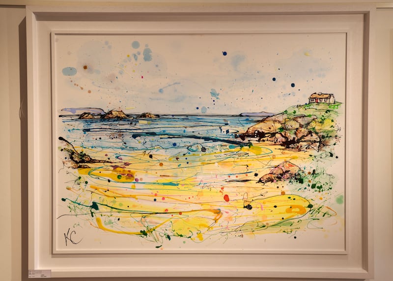 Artist Kathryn Callaghan ahead of the official launch of her Ireland Collection at Yard Gallery in Holywood. PICTURE: BRIAN LINCOLN