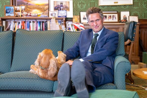 Sir Gavin Williamson with his working cocker spaniel, Lottie Sir Gavin Williamson with his working cocker spaniel, Lottie