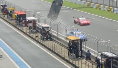 Horror as car flies into air in terrifying crash as driver hospitalised | F1 | Sport