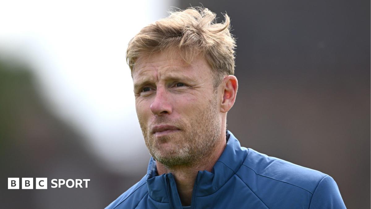 Andrew Flintoff watches on during his time as England Lions head coach