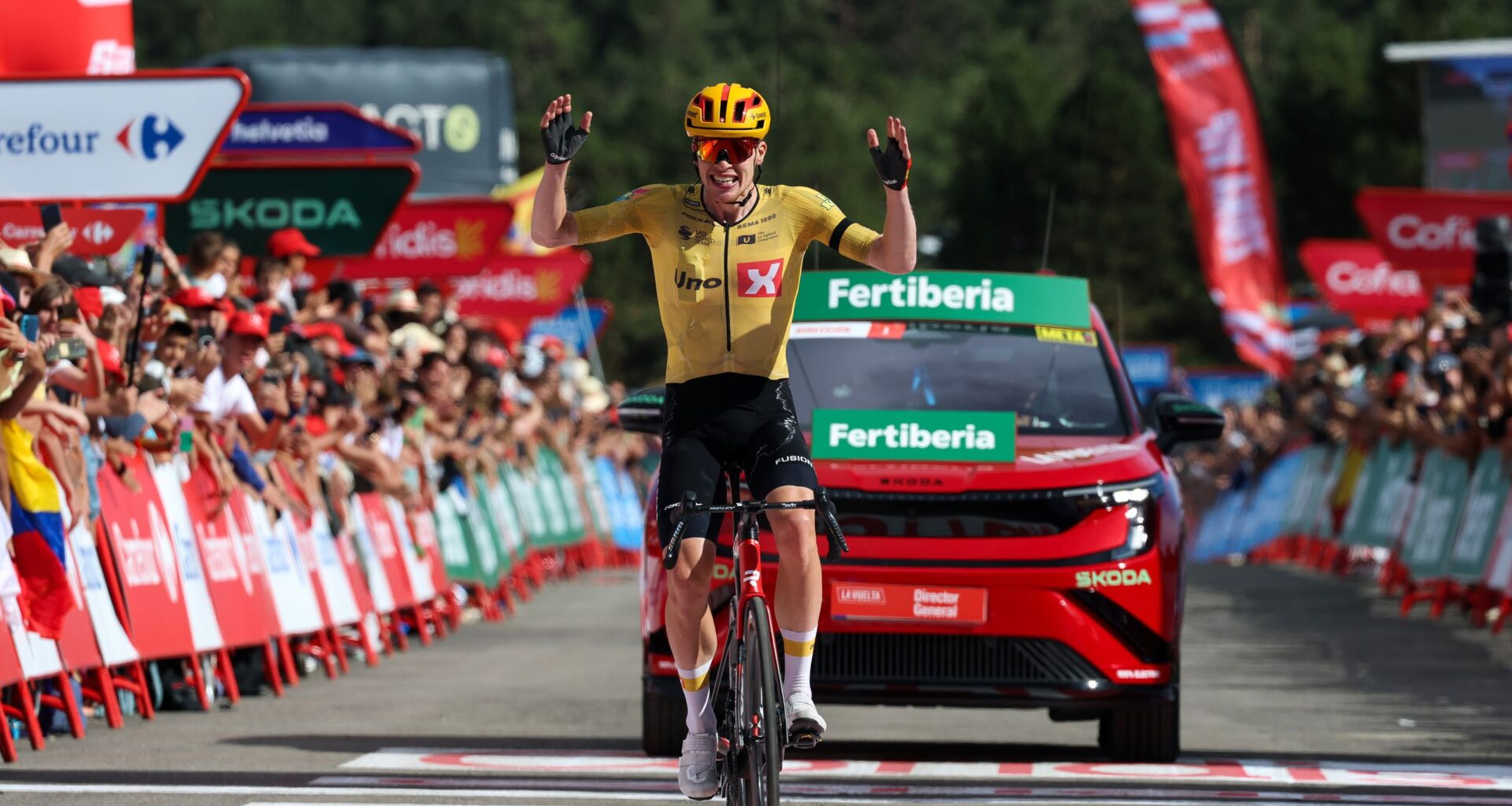 Vuelta a España: Andreas Leknessund, Tobias Johannessen solo away from Wout van Aert in Uno-X Mobility 1-2 on stage 7