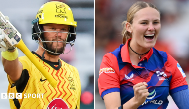 Split image of Ben Duckett of Trent Rockets and Tilly Corteen-Coleman of Southern Brave