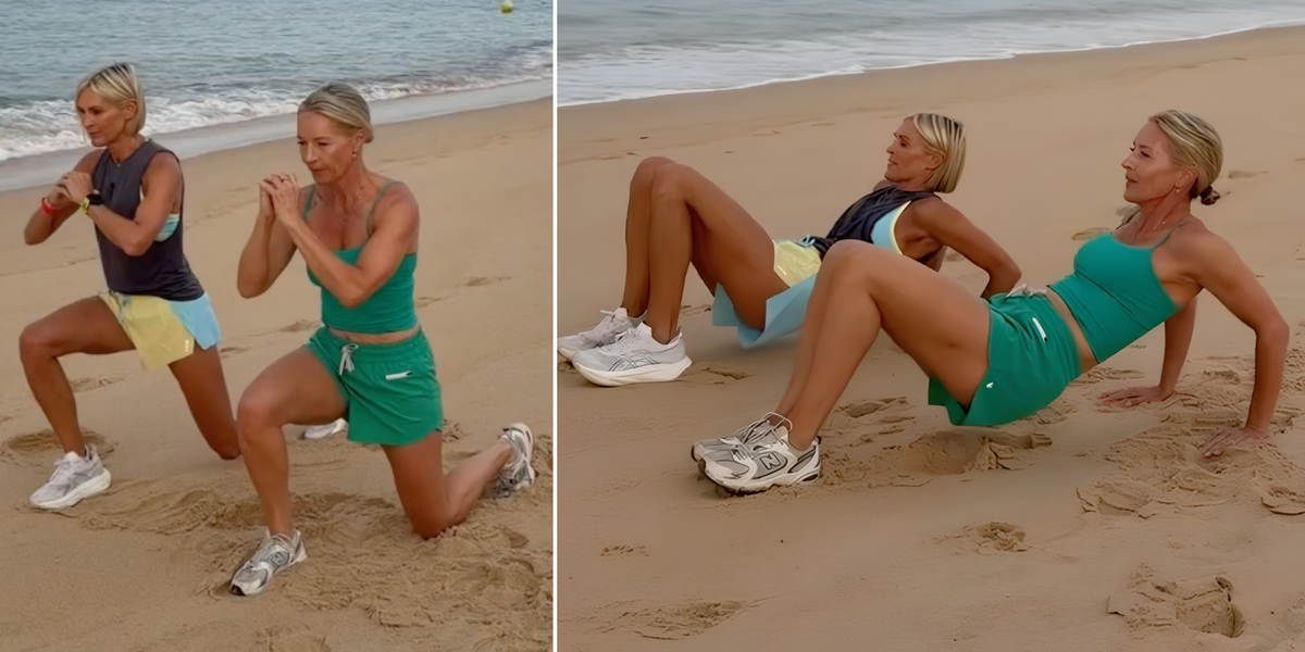 Caroline Idiens and Jenni Falconer share the 10-move no-equipment workout they use to build full-body strength