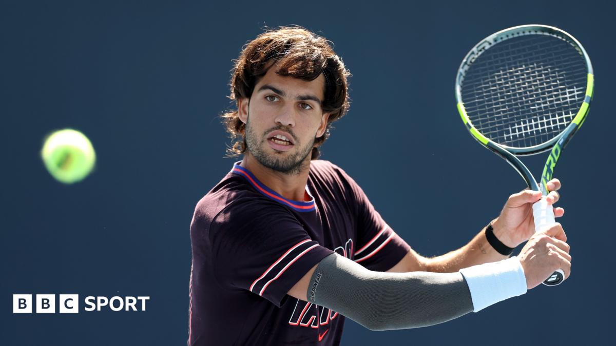Carlos Alcaraz practises at the 2026 US Open