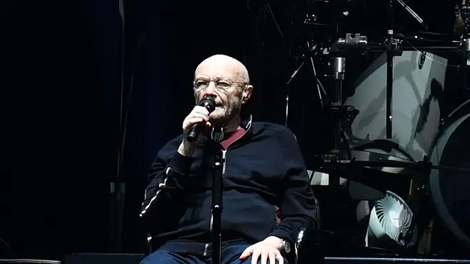 Phil Collins performs during the The Last Domino Tour at U Arena in Paris 2022.
