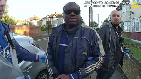 Bodycam footage shows arrest of Simon Levy – video